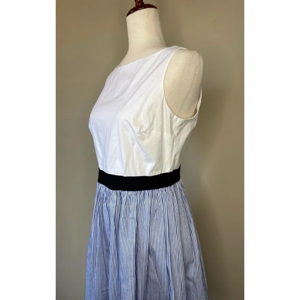 Kate Spade Broome Street Pinstripe Tank Dress Advent Blue Size 4